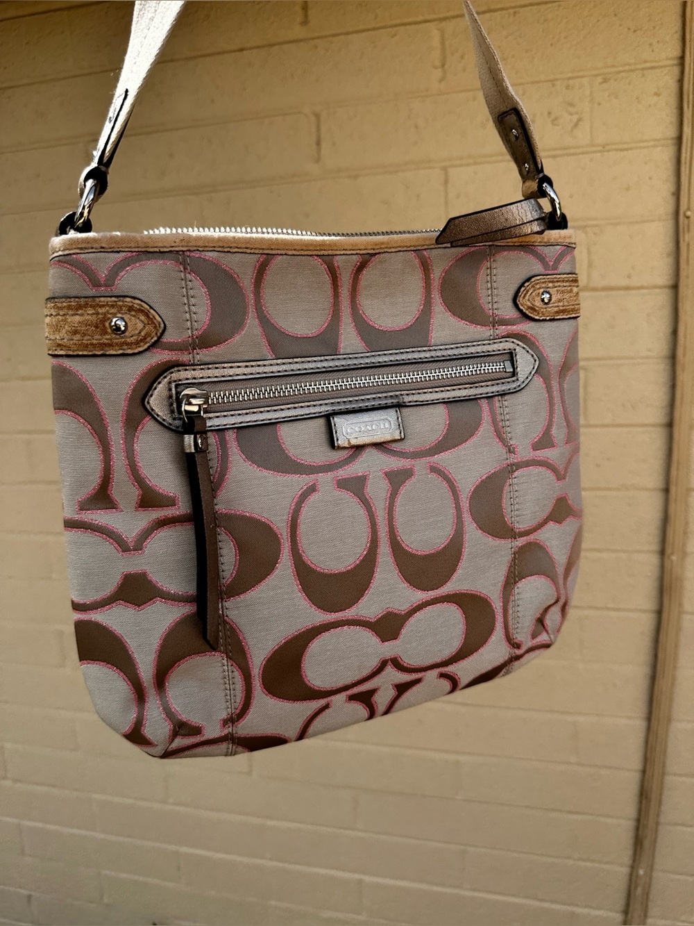 Cute canvas coach crossbody bag